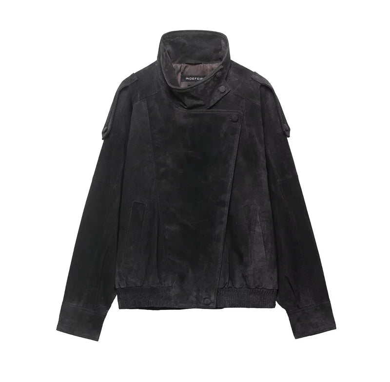 Pebble Faux Leather Jacket
