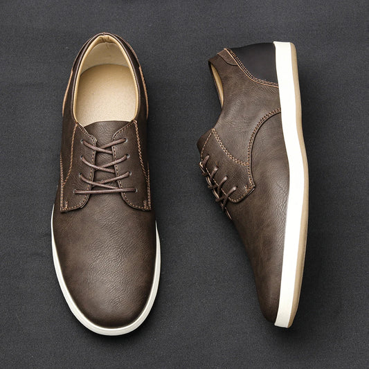 Leather flats