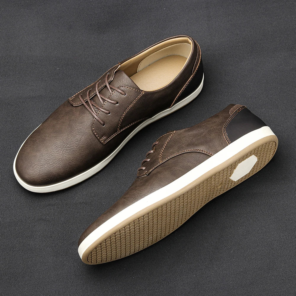 Leather flats